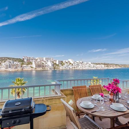Blue Harbour Seafront 3 Bedroom Apartment, With Spectacular Sea Views From Terrace - By Getawaysmalta San Pawl il-Baħar Kültér fotó